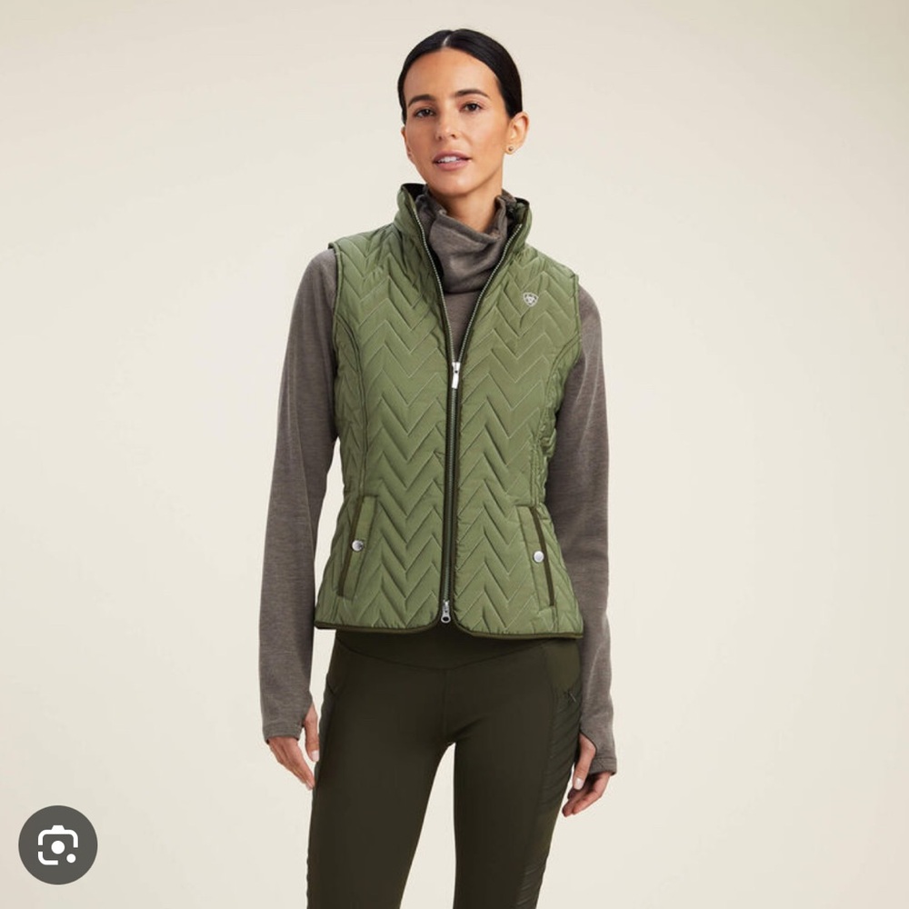 Women's Green Quilted Vest
